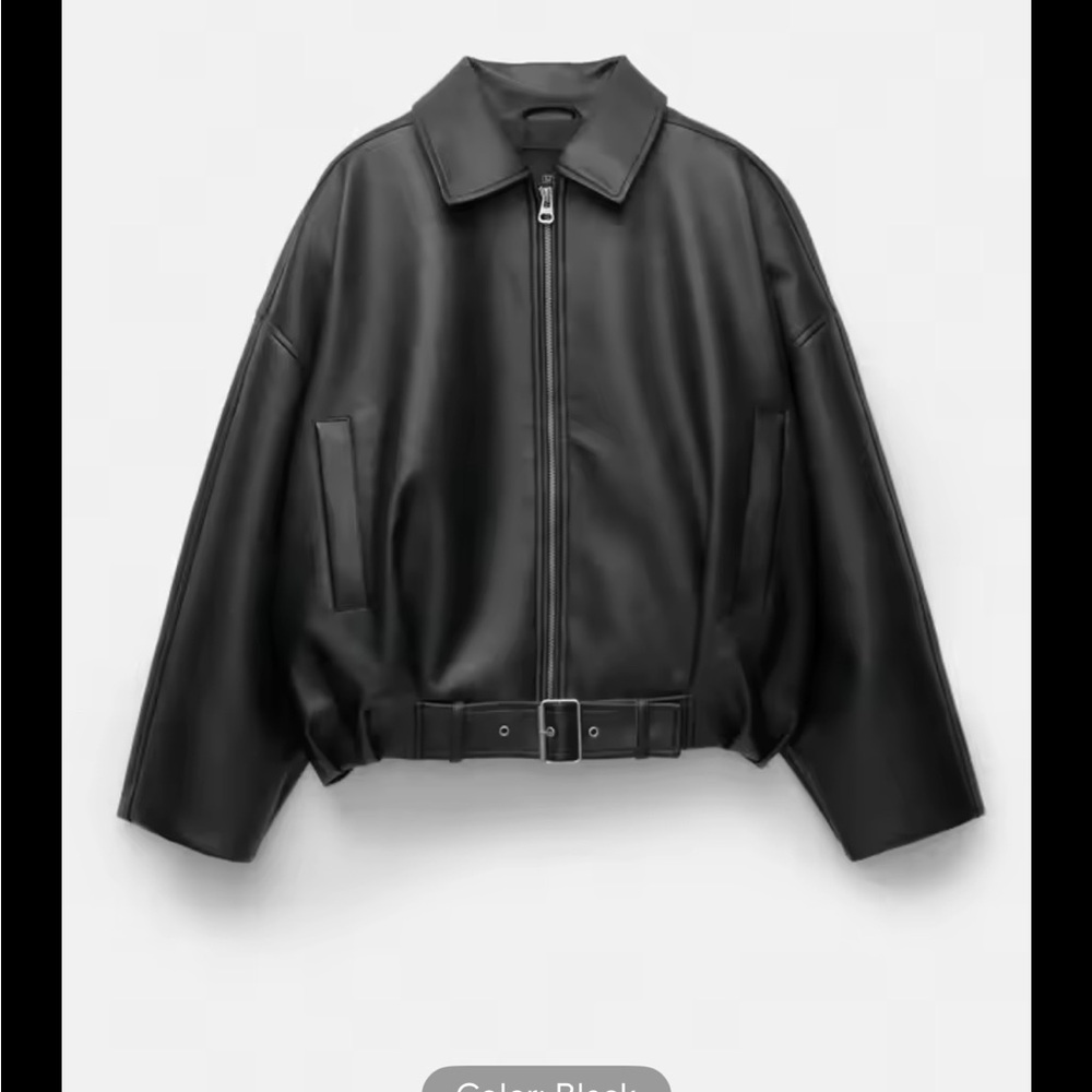& Other Stories Black Leather Jacket